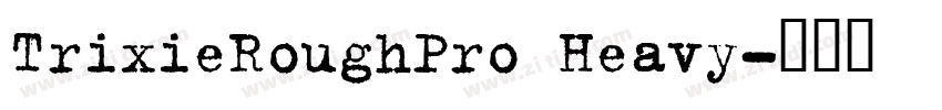 TrixieRoughPro Heavy字体转换